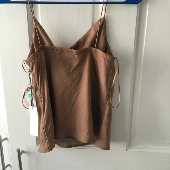 NWT Nine Britton Champagne River Cowl Neck Silk Blouse Size XS - Picture 8 of 13